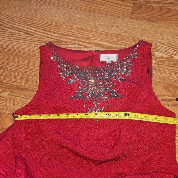 Anthropologie Moulinette Soeurs Toulouse Dress Red Gems Short Cocktail Size 10 - Picture 4 of 7